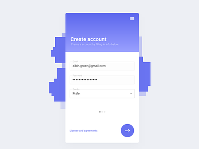 Create account - UI/UX account create design mobile signup ui ux