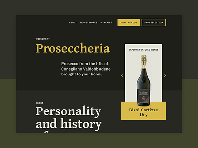 Daily UI 003 :: Landing page daily ui 003 daily ui challenge dailyui grid layout landing page prosecco wine
