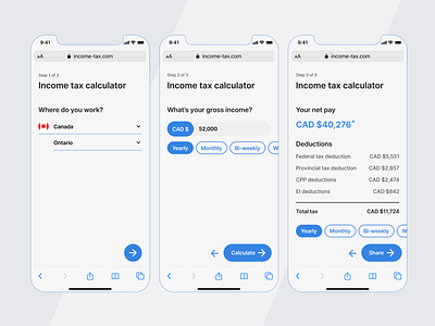 Daily UI 004 :: Income tax calculator calculator daily ui daily ui 004 daily ui challenge dailyui income tax mobile web tax tax calculator