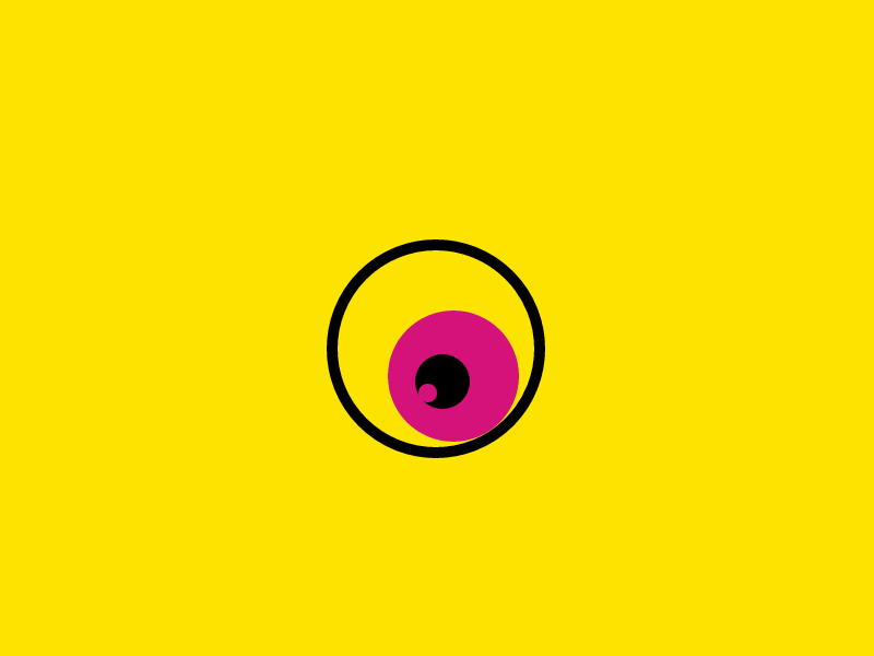 Pink Eye animation codepen debut eye script