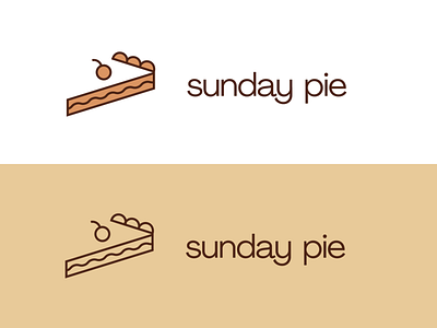 Sunday Pie Logo Design agrandir bakery branding branding and identity cafe dessert flat illustrator logo minimal outline pie sunday symbol trademark vector wordmark