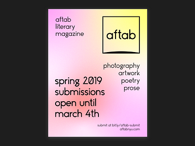 aftab magazine spring 2019 submissions