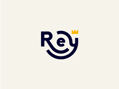 Rey logo blue color logo rey
