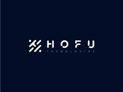 Hofu Tecnologias Logo brand branding company identity logo mark rounded symbol tecnology typography