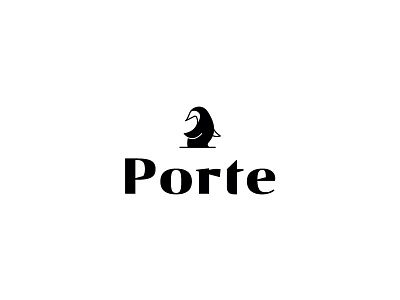 Porte logo animal brand branding icon identity illustration logo logotype mark penguin symbol vector