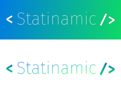 Statinamic Dribbble blue gradient green logo
