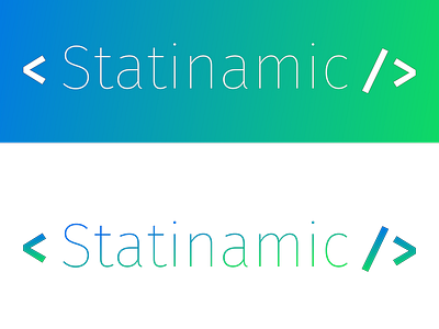 Statinamic Dribbble blue gradient green logo