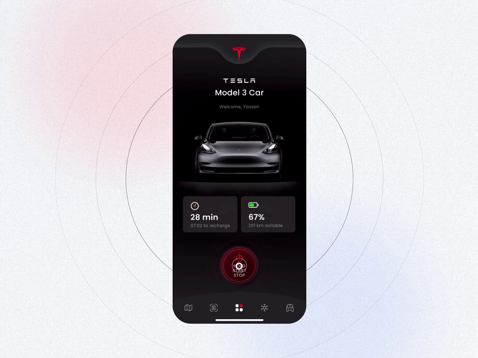 add key card tesla app