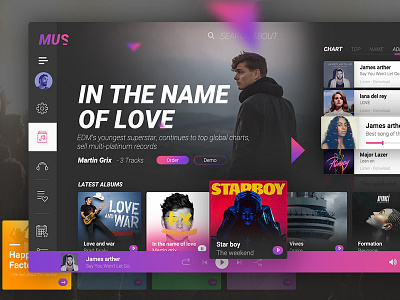 Music Desktop app concept