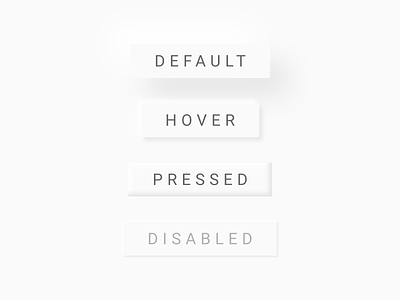 Buttons Test button button states buttons design disabled graphic design hover state minimal minimalist pressed roboto typography ui ui design