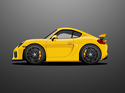 Cayman GT4 car cayman gt4 porsche yellow