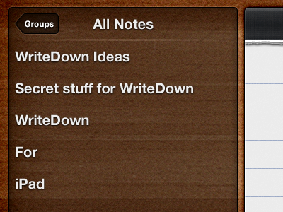 WriteDown for iPad - Sidebar app ipad notes ui writedown
