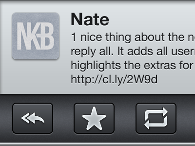 Need I say more? buttons iphone 4 twitter ui