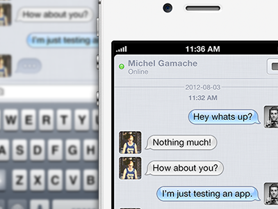 More Chat Screen aim apple bubbles chat ios iphone linen messages ui