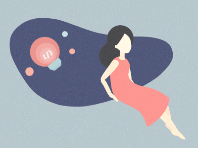 Floating animation illustration