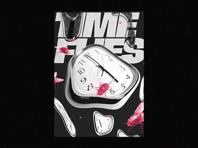 Time Flies design flies graphic graphicdesign poster quarentine time