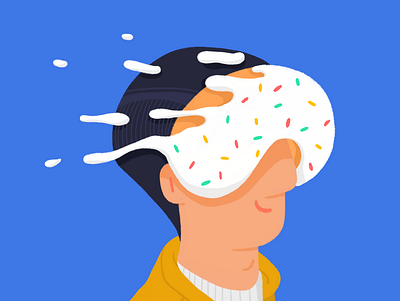 VR donut 🕹🍩 character donut illustration