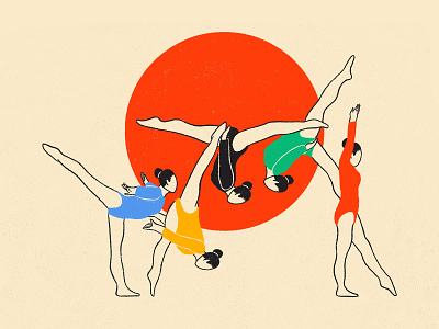 Olympic Games Tokyo 2020 gymnastic illustration japan motion olympic olympic games sports tokyo woman