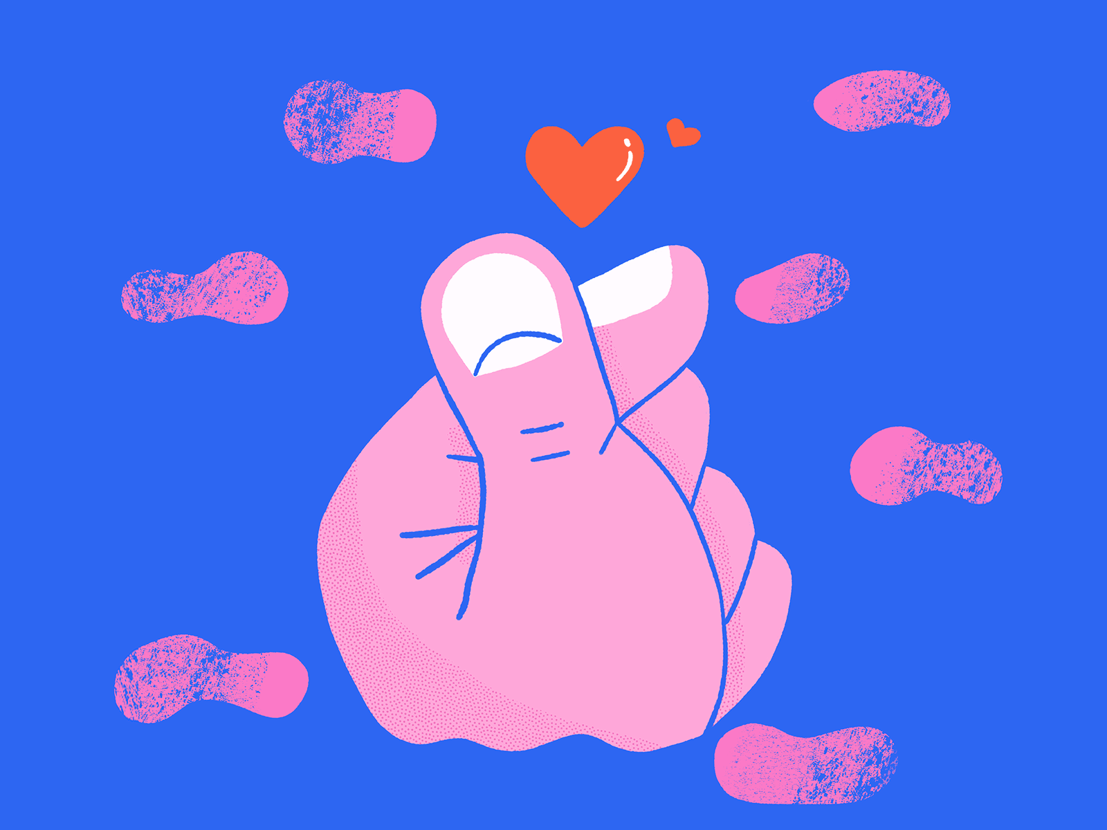 Happy Valentine's Day! animation finger finger heart hand happy valentines day heart illustration love motion valentines valentines day vday