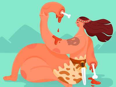 Savage cannibalism cannibalism carnivore character illustration prehistoric savage
