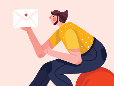 Subscribe! character email graphic design guy illustration mailing marketing subscribe
