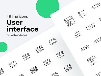 UI line icons bootstrap button components dropdown icon icons line icon prototype search selectors ui user interaction user interface wireframe