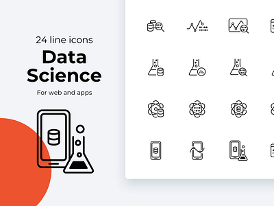 Data science icons ai big data data data analysis data analytics data center data science icon icons set machine learning science science fiction