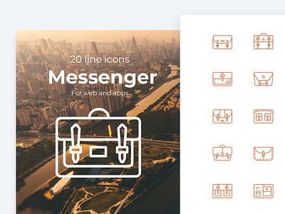 Messenger bag icons