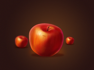 Photoshop Painting apple，draw