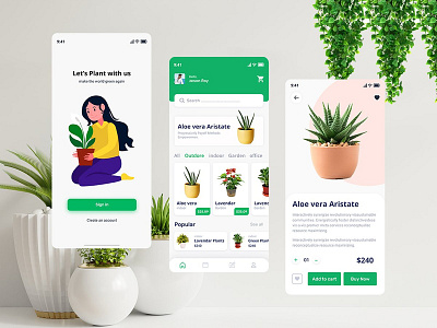 Online Plant E-Commerce iOS with Figma