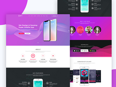 Appos - Apps Landing web Template app business company creative html5 landing landing page minimal one page parallax portfolio professional