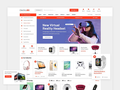 Electro.BD - Electronics eCommerce PSD Template ecommerce electronics megamenu modern retail