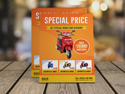 Motorcycle Sale Flyer ad agent automotive banner bicycle big sale flyer brochure bundle car catalogue dealer discount