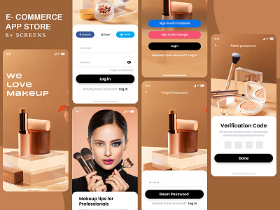 #01 Cosmetic E- commerce App Store mobile app design