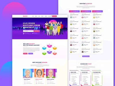 Conference, event PSD Template conference event meetup psd submit template uikits