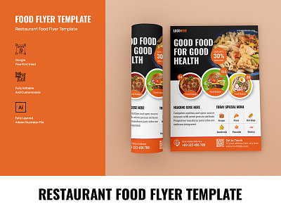 Restaurant Food Flyer Template. flyer food foodmenu restaurant template