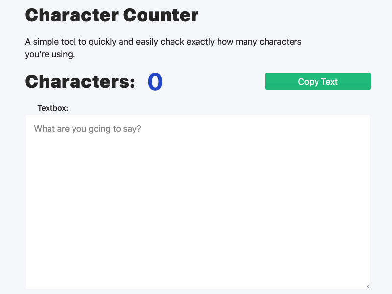 Character Counter Tool — Action Shot