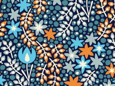 Fabulous flowers. Pattern from the series of illustrations.