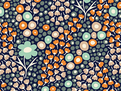 Fabulous flowers. Pattern from the series of illustrations