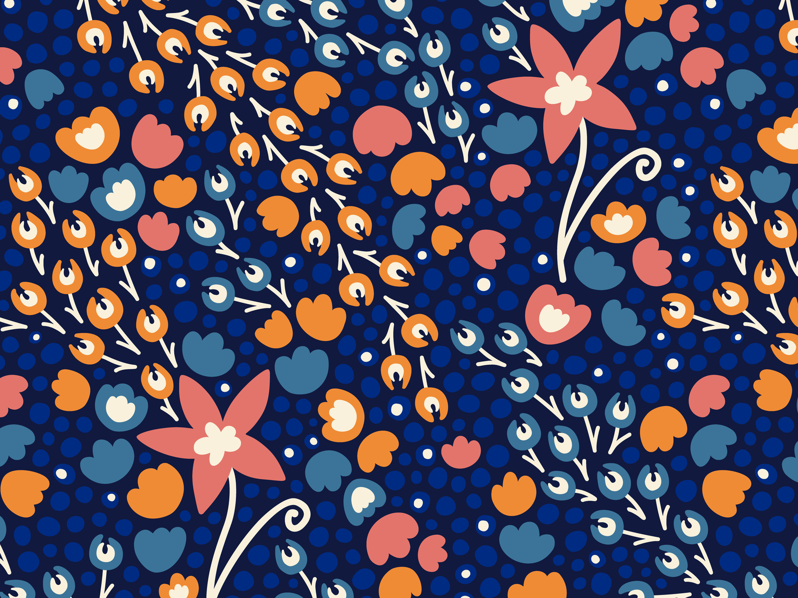 Floral pattern by Olha Kozachenko on Dribbble