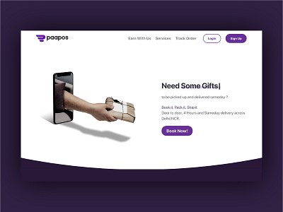 Paapos logo and Web Design delivery illustration logistics paapos ui ui ux ui design web web design website