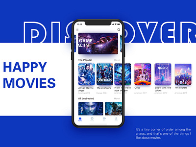 Nine months'preparation mobile movie app ui