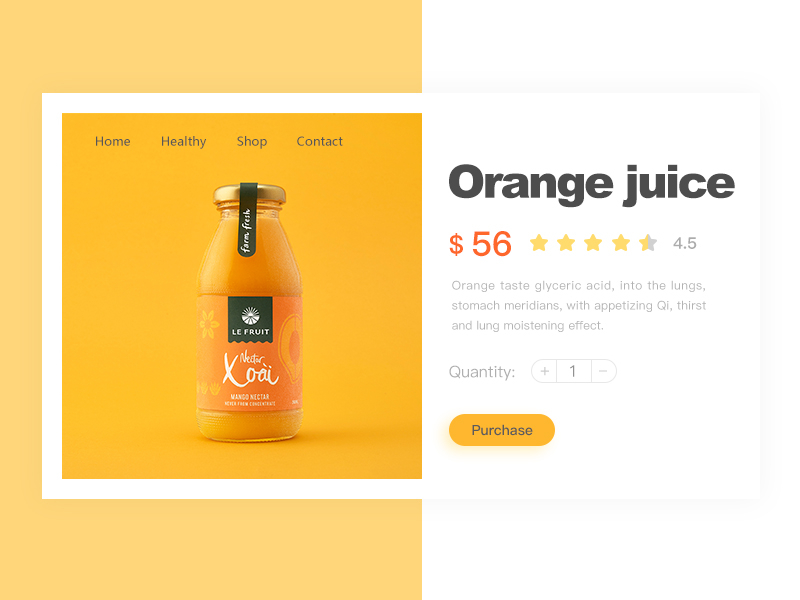 Orange Juice by 喵小渔 on Dribbble