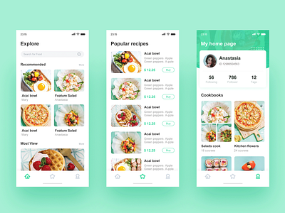 Food class App by 喵小渔 for Panda Plus on Dribbble