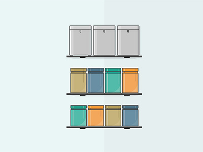 kitchen Rack design flat illustration vector