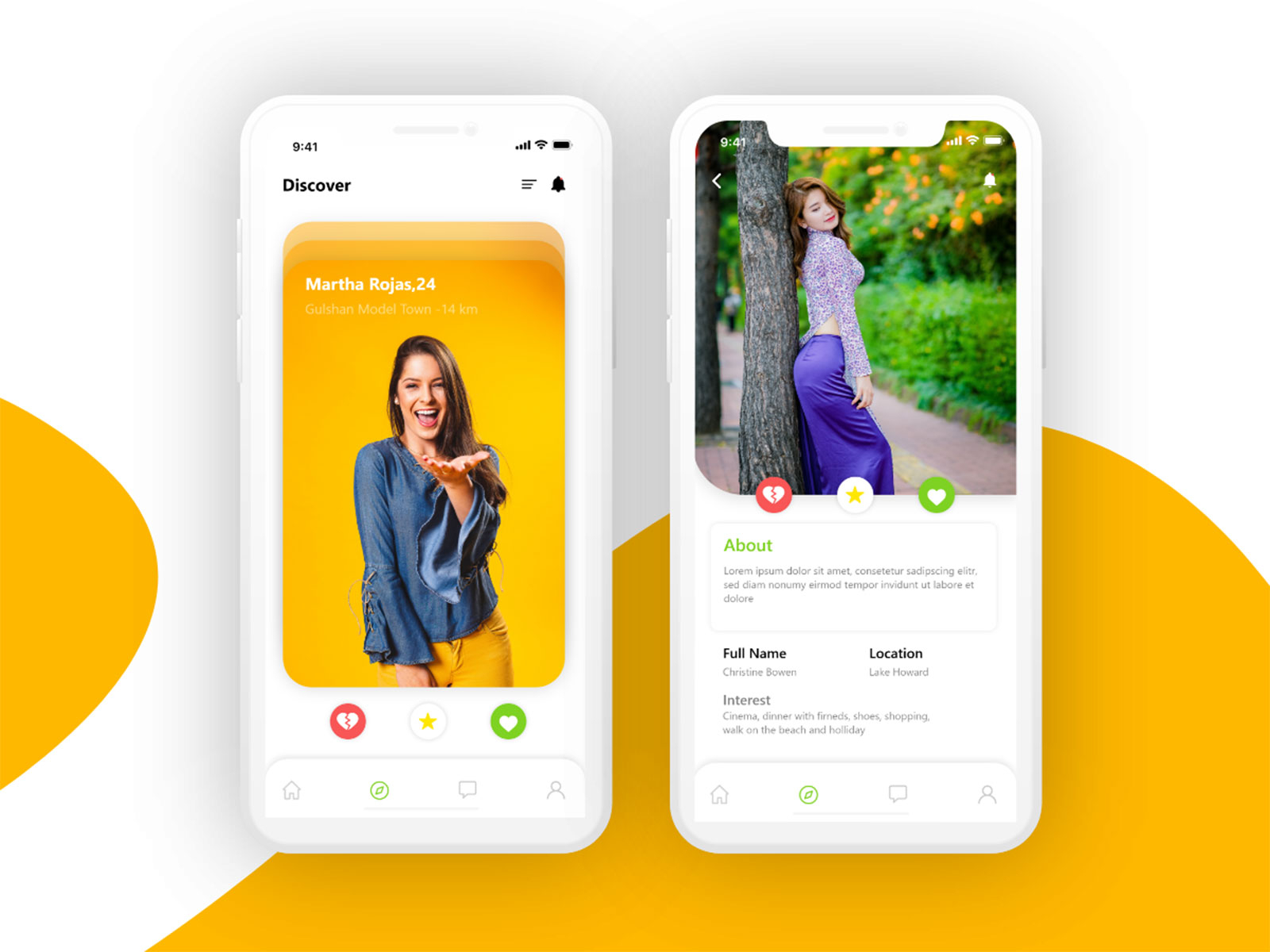 Dating app design by MD RUBEL RANA on Dribbble