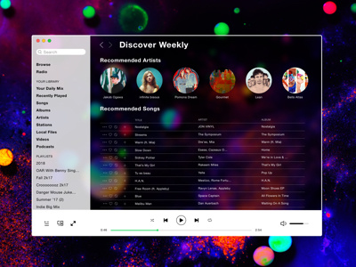 Spotify Desktop App UI app application music desktop app ui spotify