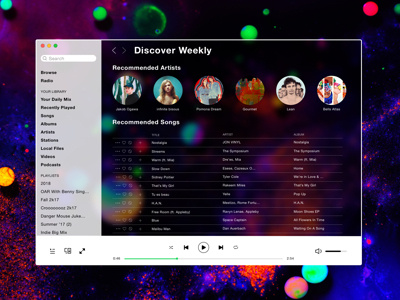 Spotify Desktop App UI