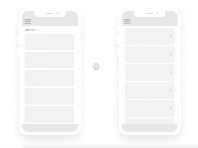 Menu Navigation heirarchy flinto navigation menu