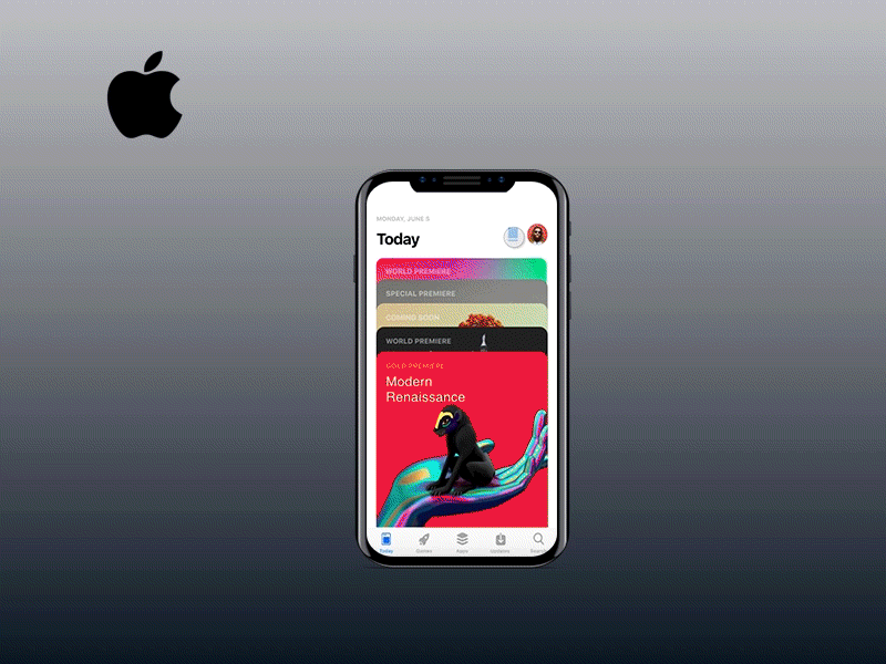 iPhone 8 - iOS 11 App Store Flow (Part 2) aesthetics animation app store interaction design ios iphone 8 motion product design rebound shot ui ux